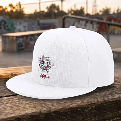Impossible Skull Flower Snapback Cap