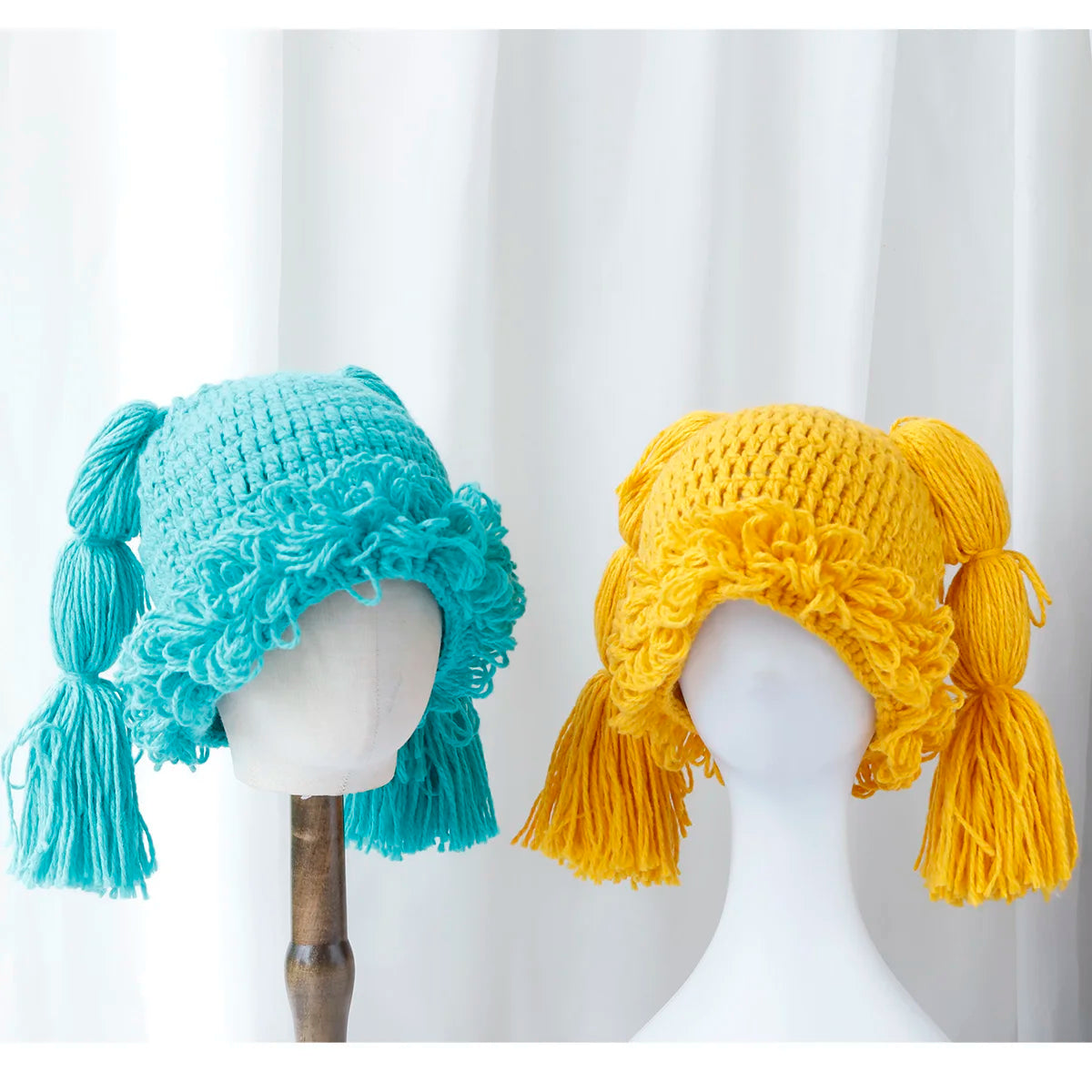 Women Y2K Braided Knitted Pullover Beanie Hat
