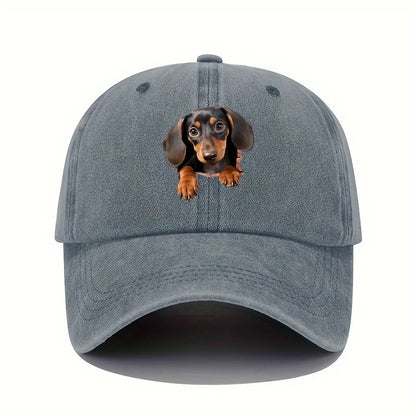 Vintage Dog Print Fashion Baseball Cap