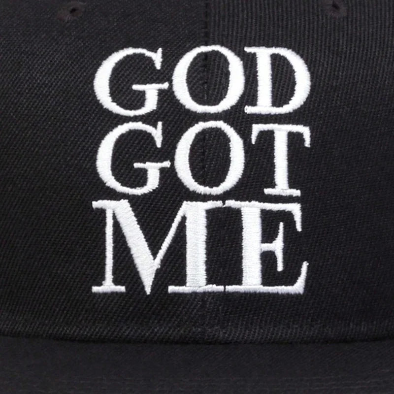 Unisex GOD GOT ME Embroidered Snapback Cap