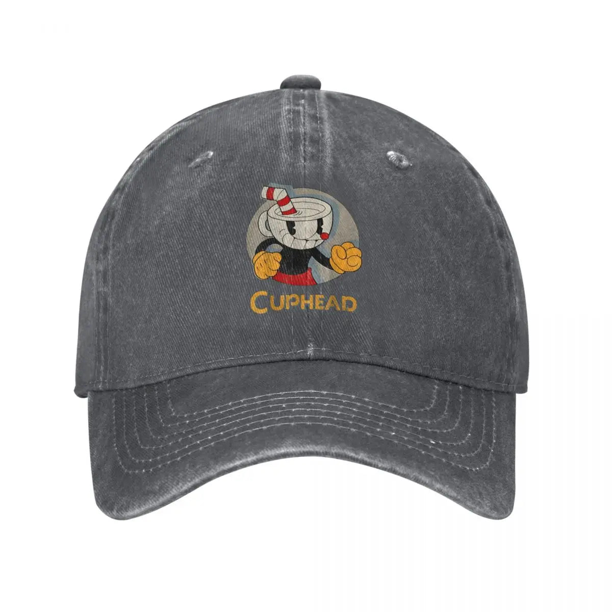 Vintage Cuphead Shadow Snapback Baseball Cap