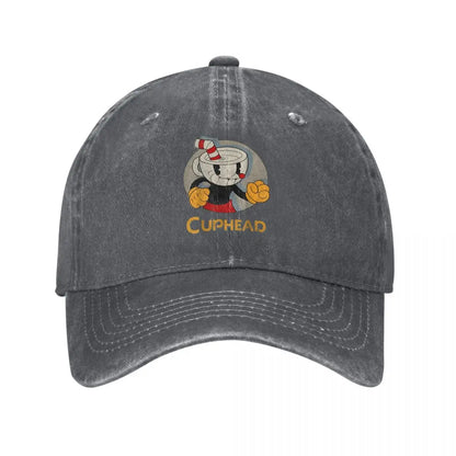 Vintage Cuphead Shadow Snapback Baseball Cap