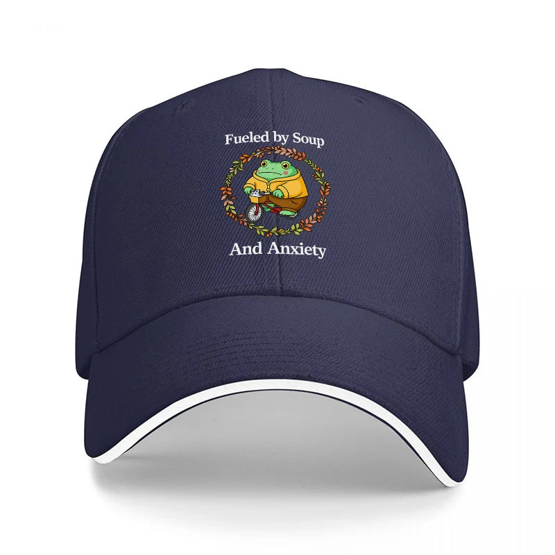 Fueled By Soup And Anxiety Baseball Cap