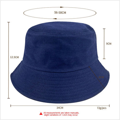 Solid Color Cotton Summer Bucket Hat