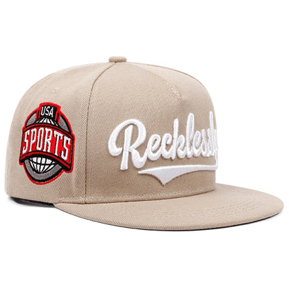 Reeklessly USA Embroidered Snapback Cap