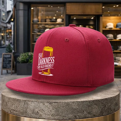 Hello Darkness Beer Glass Street Snapback Cap