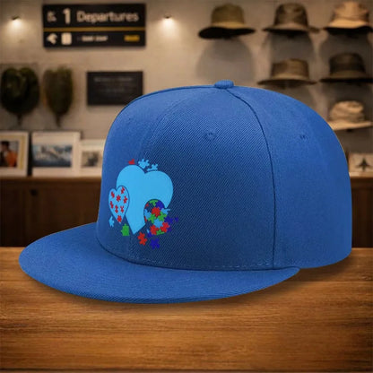 Autism Awareness Puzzle Heart Hip Hop Snapback Cap
