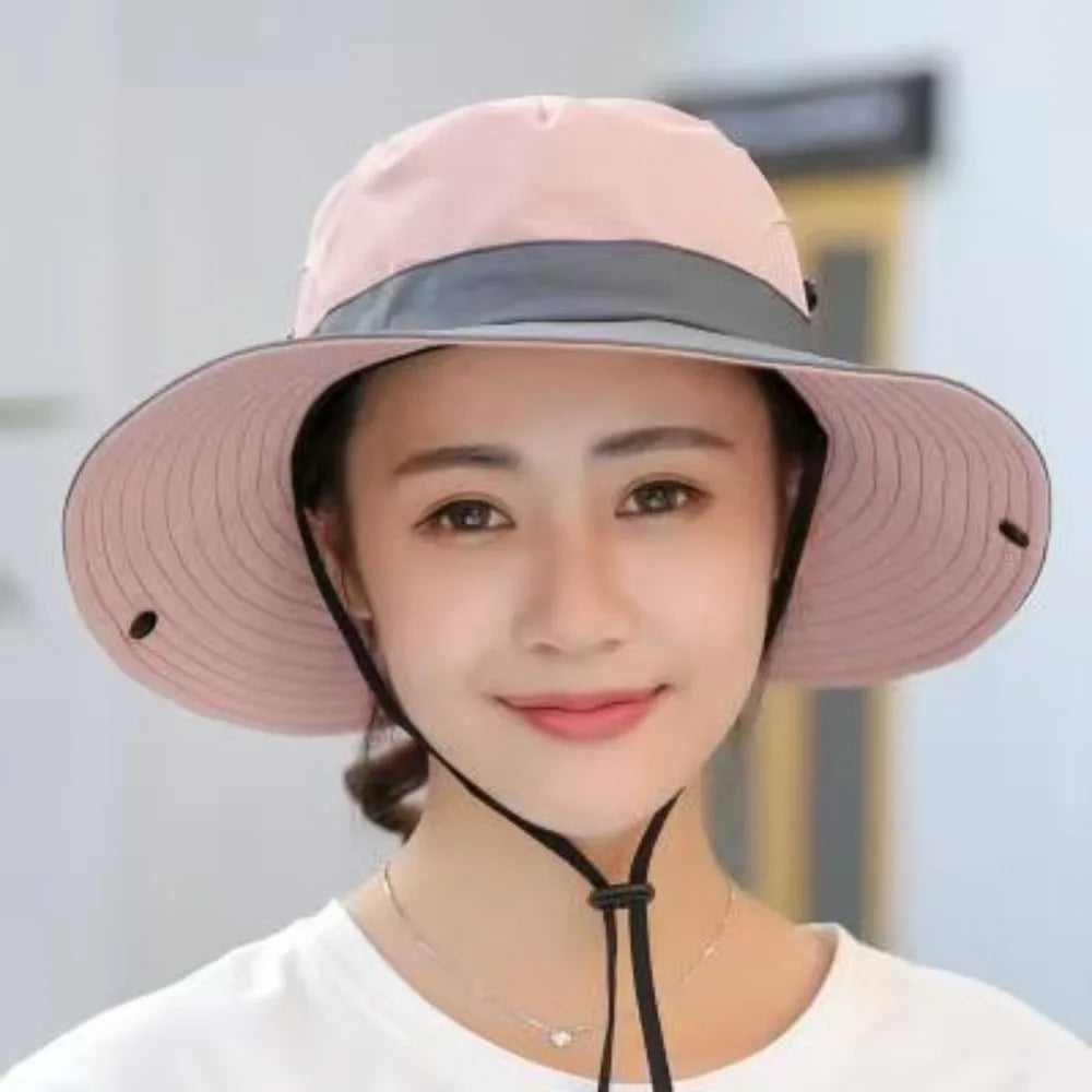 Adjustable Quick-Dry Breathable Wide Brim Bucket Hat