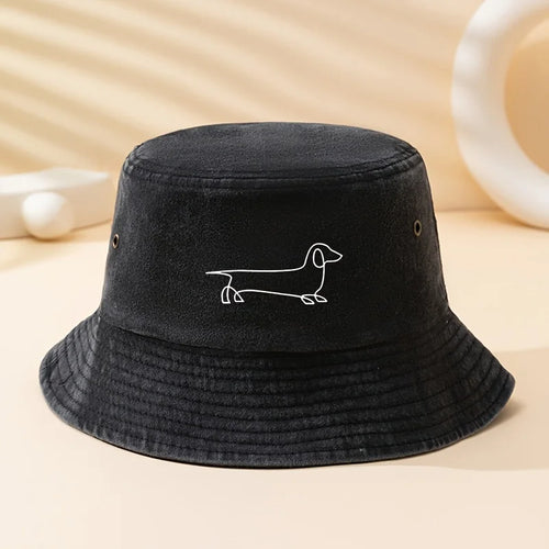 Dachshund Dog Print Outdoor Bucket Hat