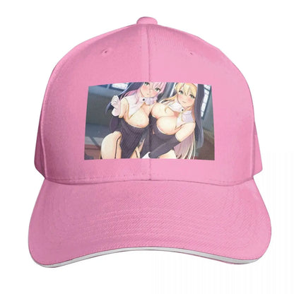 Anime Girl Poster Adjustable Curved Brim Baseball Cap
