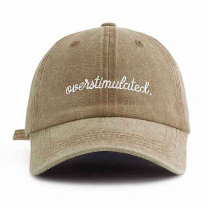 1 Pc Overstimulated Embroidered Washed Baseball Cap