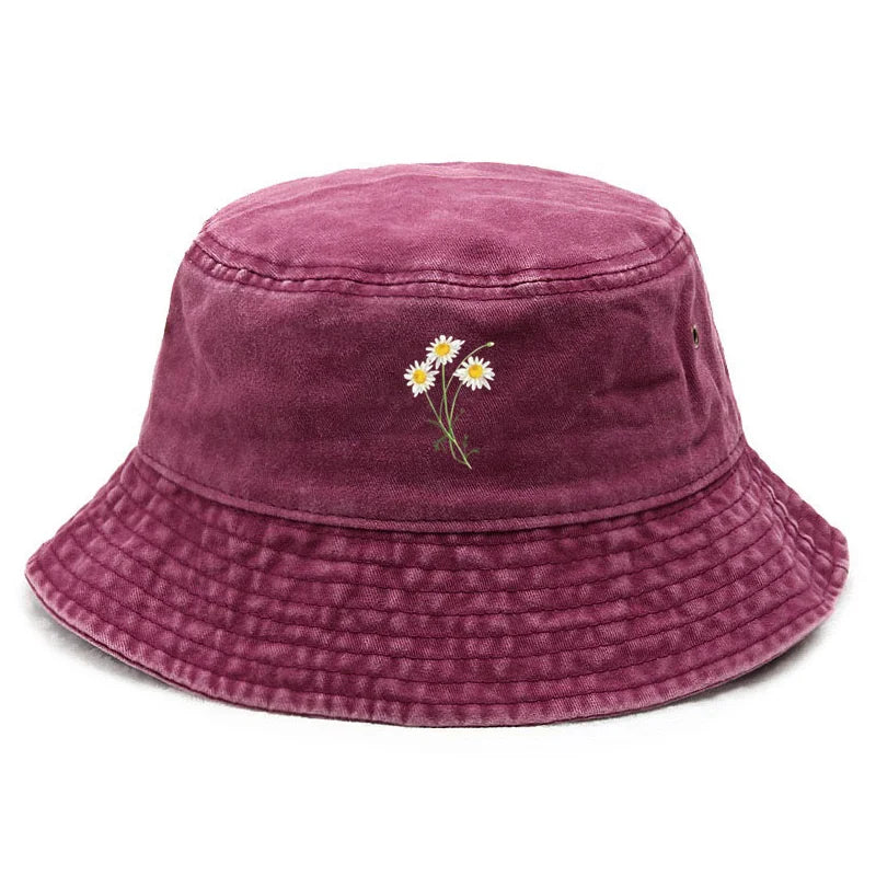 Custom Flower Washed Bohemian Bucket Hat