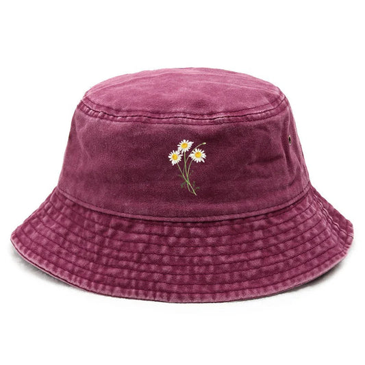 Custom Flower Washed Bohemian Bucket Hat