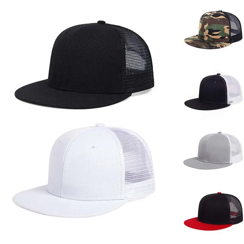 Unisex Minimalist Mesh Hip-Hop Snapback Cap