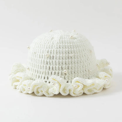 Women Handmade Crochet Ruffled Bucket Hat