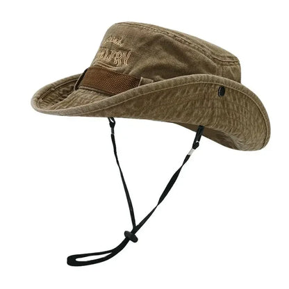Cotton Letter Embroidery Bucket Hat