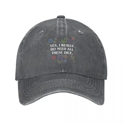 Dungeon And Dragon Dice Vintage Baseball Cap