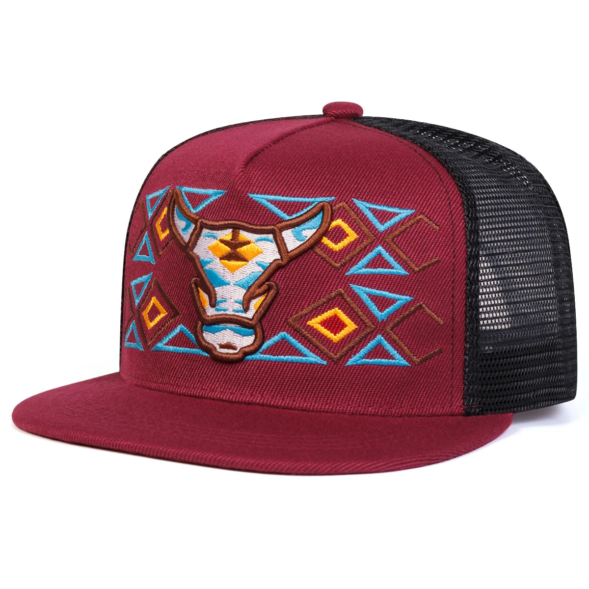 Ox Head Embroidery Outdoor Snapback Cap
