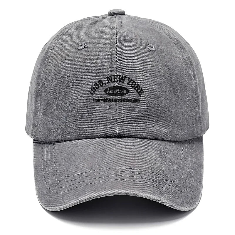 Vintage Letter Print Washed Baseball Cap