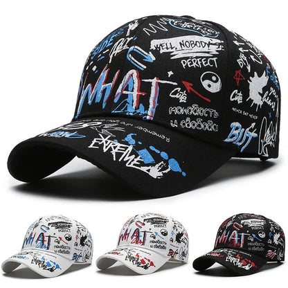 Graffiti Print Snapback Baseball Cap