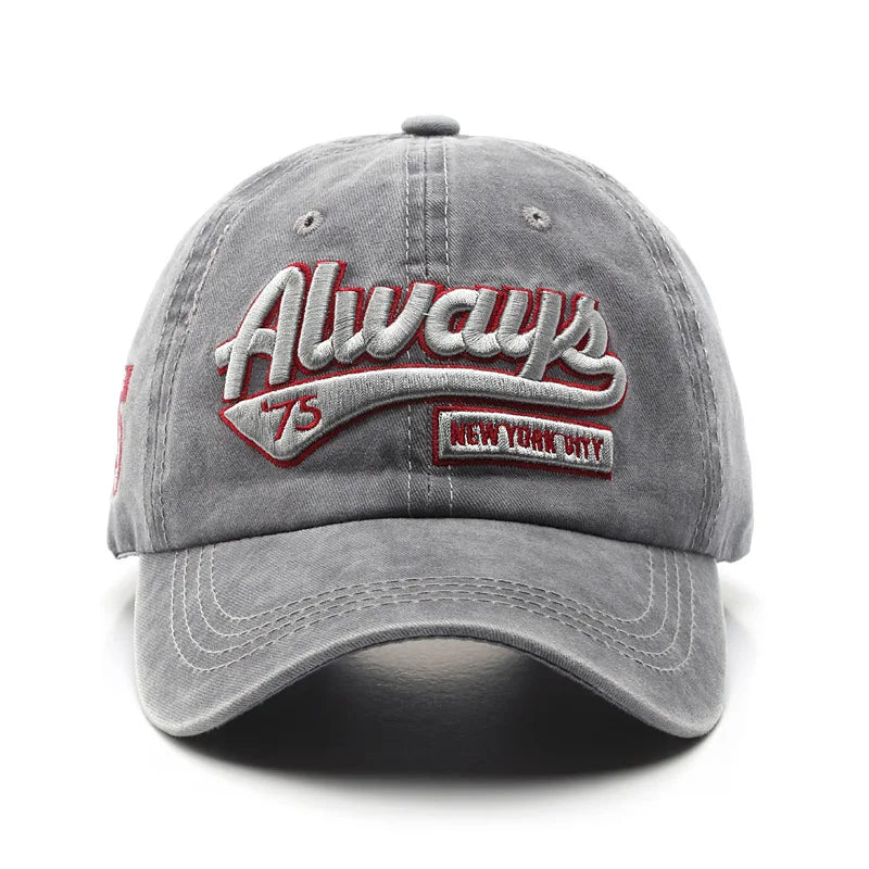 Summer Women Men Baseball Cap Fashion Letter Embroidery Snapback Hat Vintage Washed Cotton Unisex Hip Hop Sun Hat Casquette