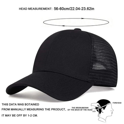 Unisex Light Plate Baseball Net Caps Spring And Summer Outdoor