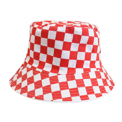 Black And White Checkered Chessboard Checkered Bucket Hat