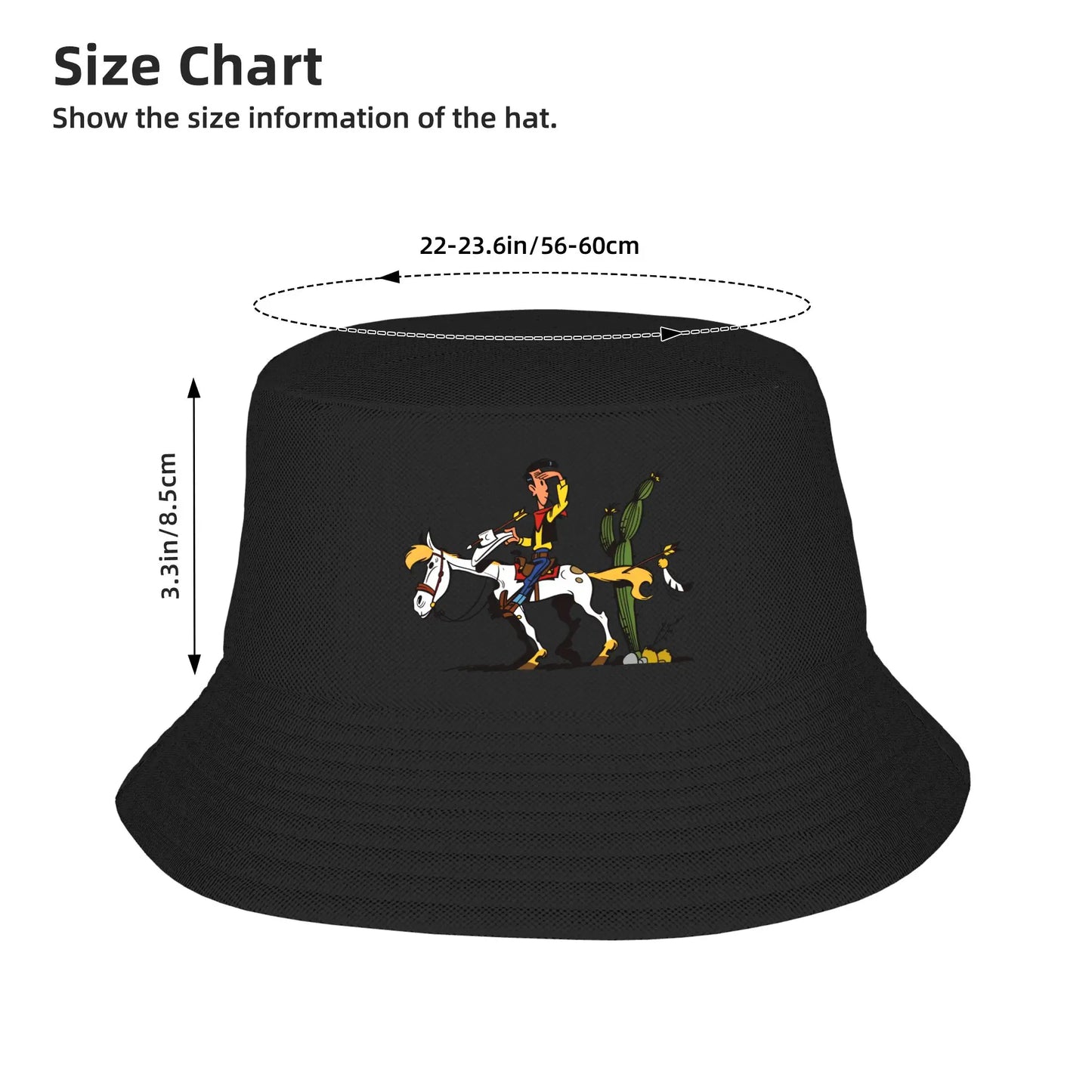 Lucky Luke Daltons Cartoon Bucket Hat