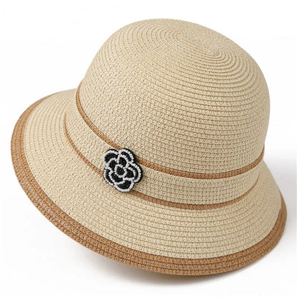 Women's British Houndstooth Top Hats Sun Hats