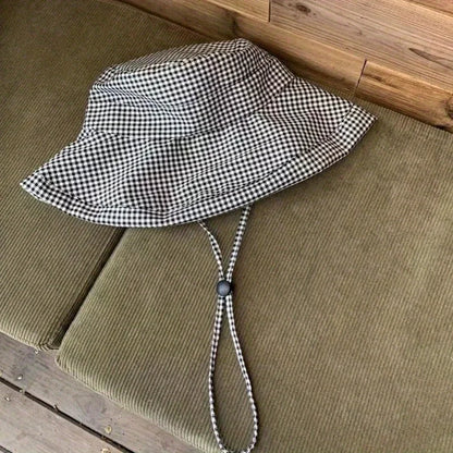 Ladies Thousand Bird Grid Fisherman's Hat
