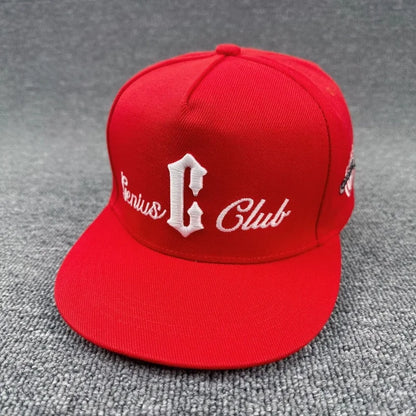 Luxury Unisex Letter Embroidered Flat Brim Snapback Cap