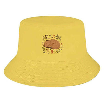 Cozy Resting Capybara Bucket Hat