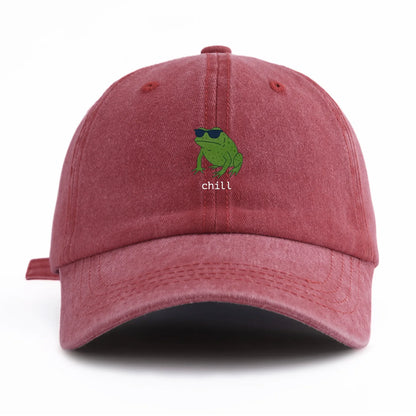 Chill Print Washed Retro Baseball Cap
