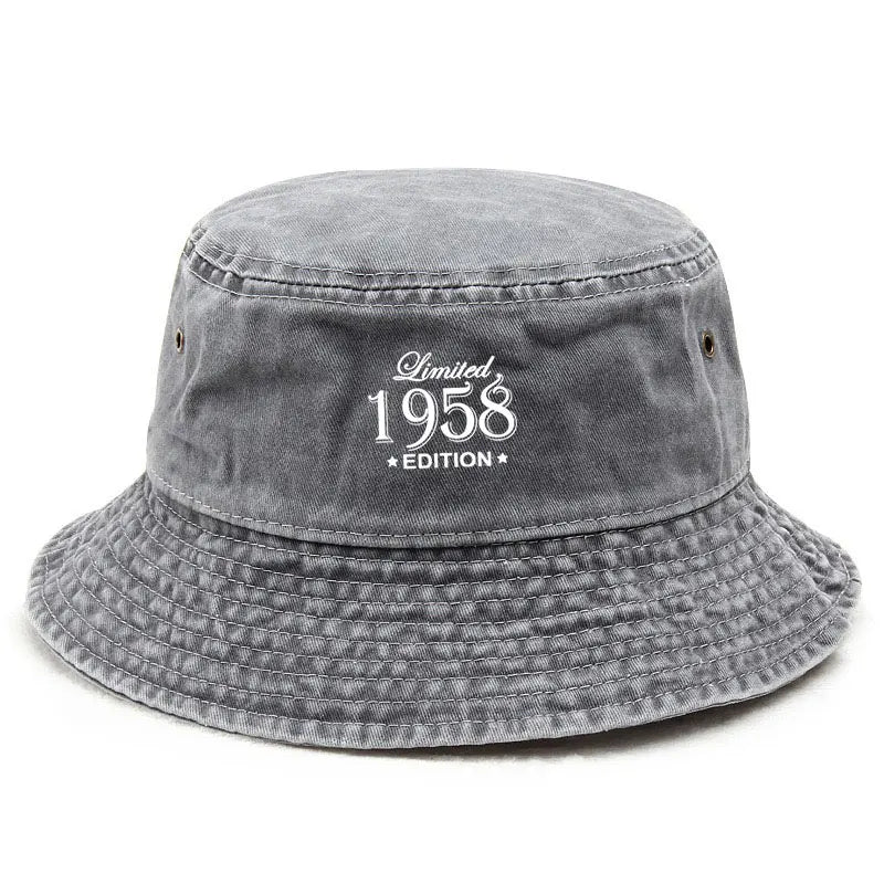Vintage Distressed Cotton Bucket Hat
