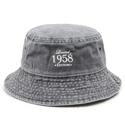 Vintage Distressed Cotton Bucket Hat