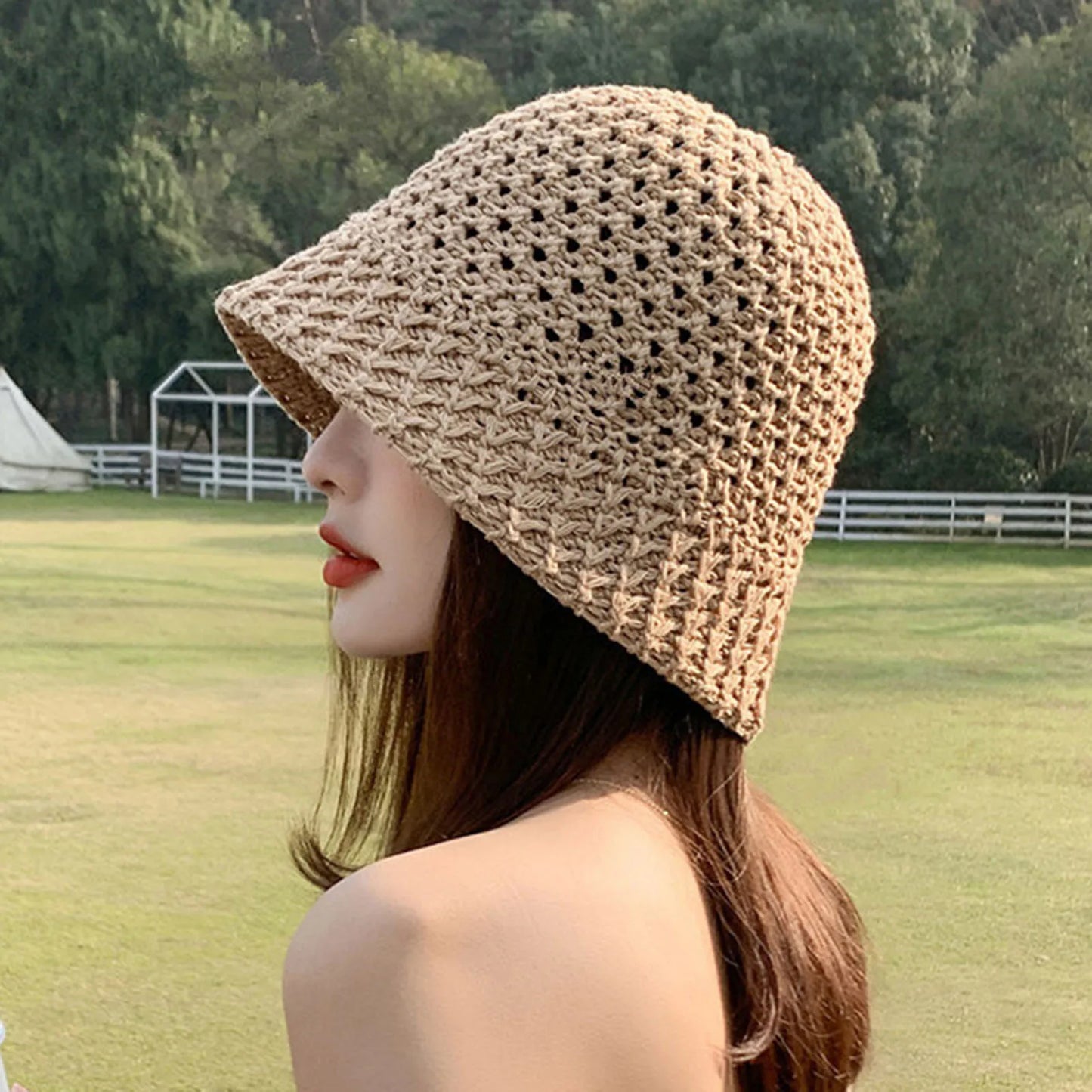 Hollow Out Breathable Summer Bucket Hat