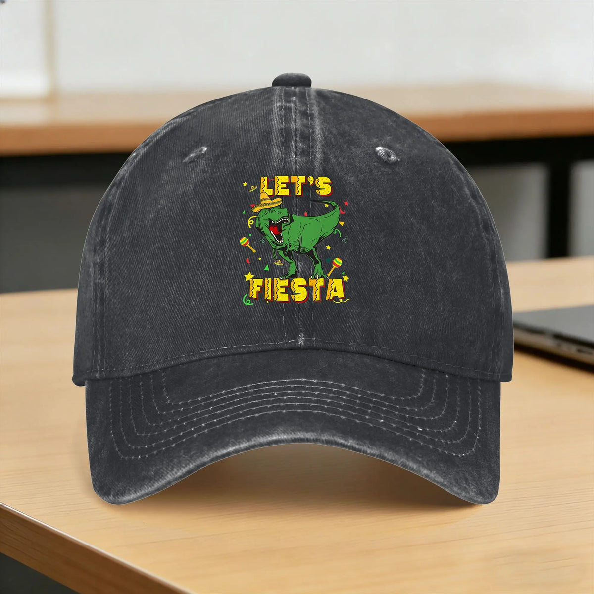 Let's Shirt Party Fiesta Retro Washed Trucker Baseball Cap