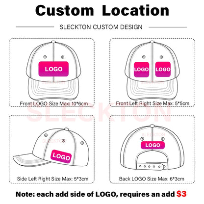Custom Logo Embroidered Trucker Snapback Cap