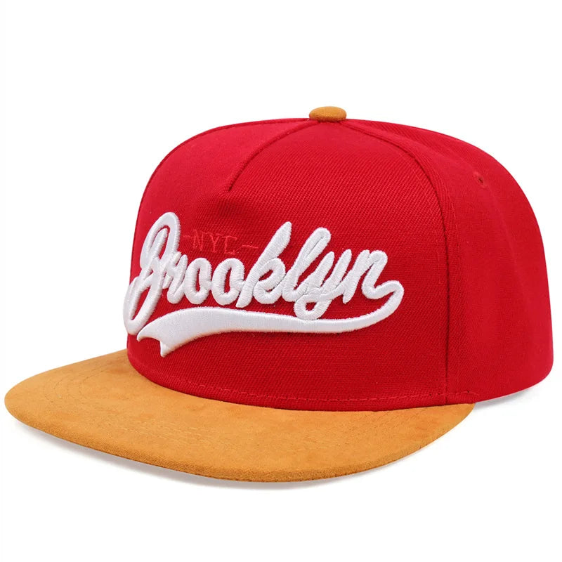 Luxury Flat Top Baseball Cap Adjustable Hip Hop Snapback