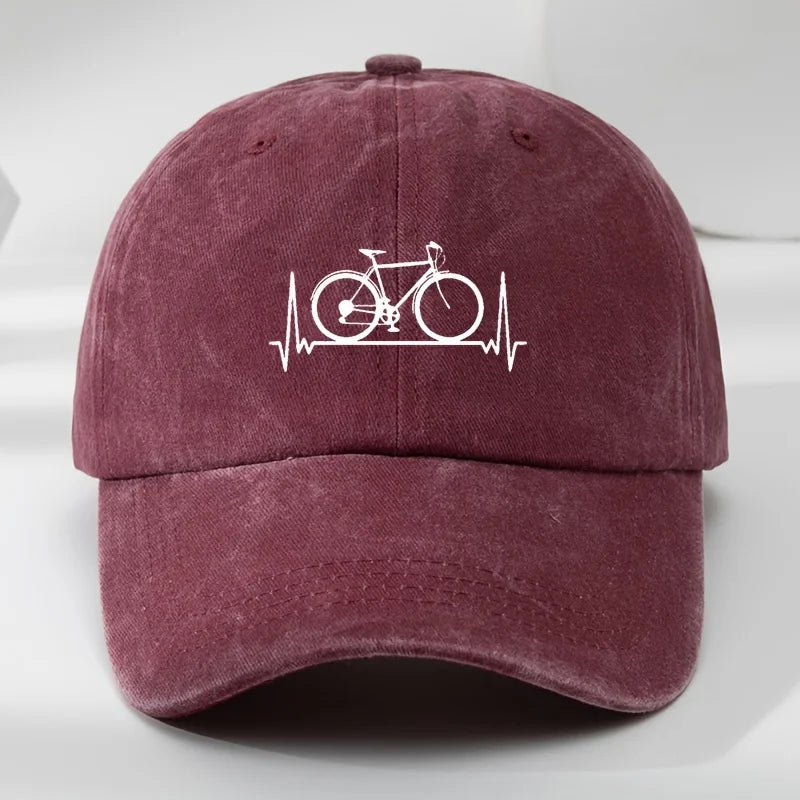 Bicycle Print Outdoor Sports Baseball Cap