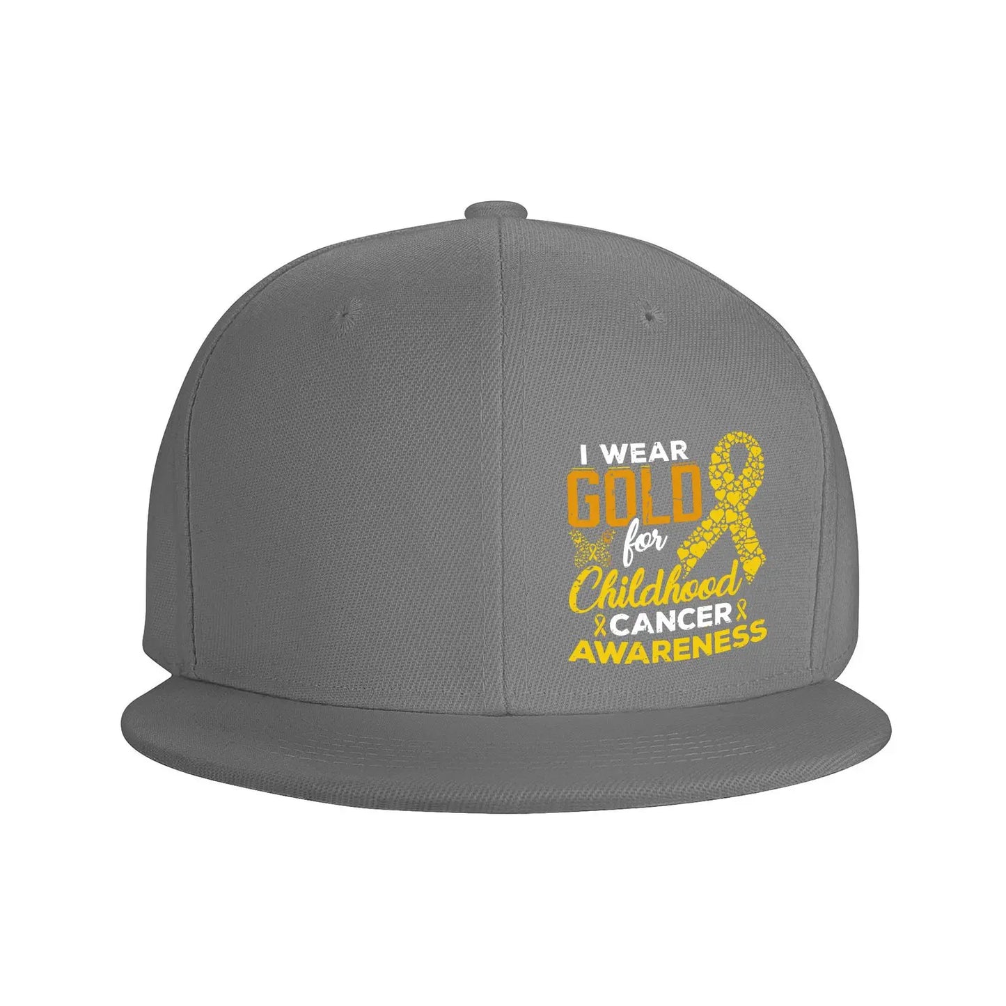 Childhood Cancer Awareness Golden Snapback Cap Hat