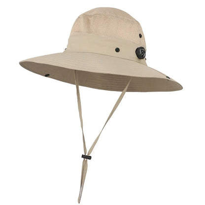 Foldable Wide Brim Mesh UV Protection Bucket Hat