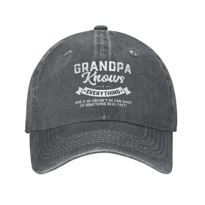 Grandpa Knows Everything Baseball Cap