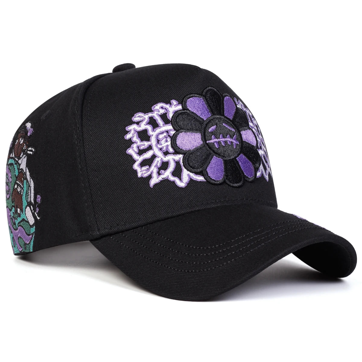 Sunflower Embroidery Casual Sports Baseball Cap