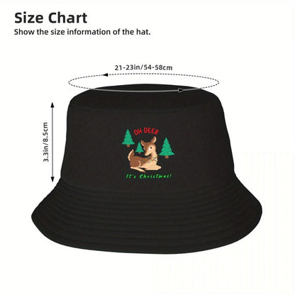 Oh Deer Its Christmas Festive Bucket Hat Design