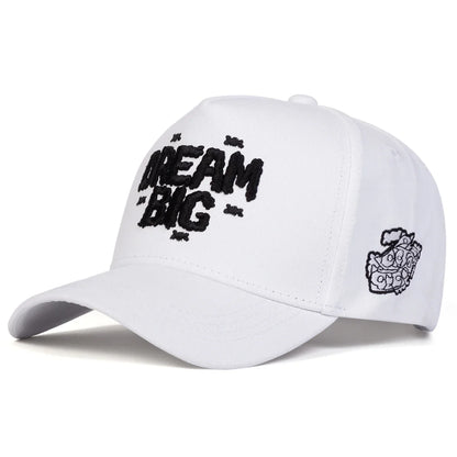 Unisex DREAM BIG Letter Embroidery Baseball Caps Spring Autumn
