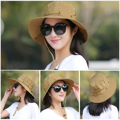 RICYGVM Wide Brim UV Protection Bucket Hat