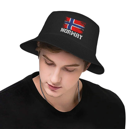Norway Flag Scandinavia Gift Oslo Norway Bucket Hat