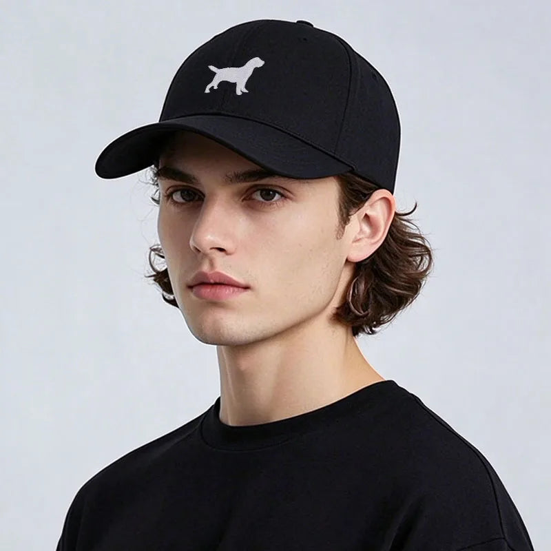 Dog Embroidered Soft Cotton Baseball Cap