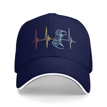 Gamer Controller Heartbeat Trucker Baseball Cap